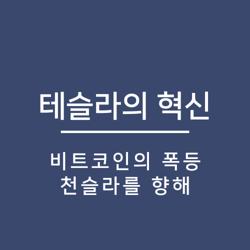  천슬라를 향한 테슬라의 비트코인 혁신