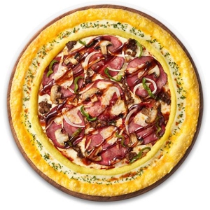 피자 헛 프리미엄 메뉴 리치 골드 엣지 치즈 크러스트 로스트 비프 미디엄 라지 사이즈
