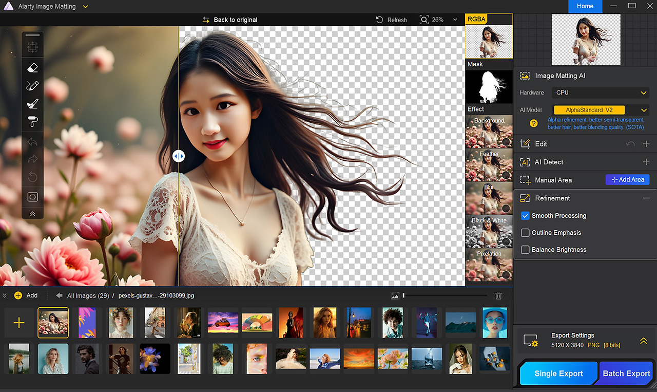 Aiarty Image Matting 이미지