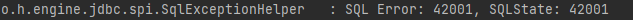  SQL 예약어 매핑 오류 (SQL Error: 42001, SQLState: 42001)