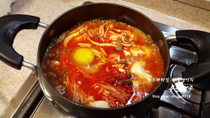 얼큰바지락 순두부