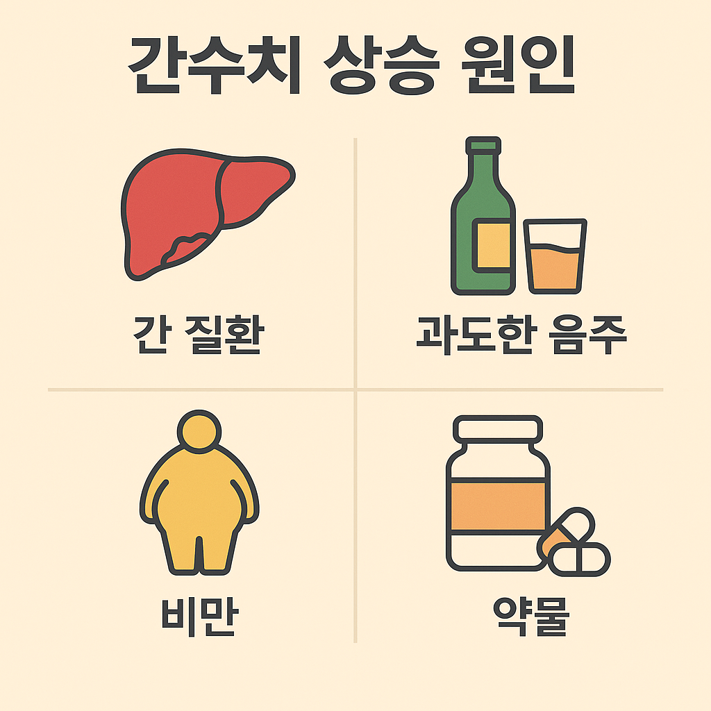 간수치 상승 원인 인포그래픽