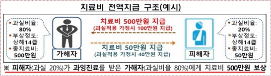 경상환자 치료비 전액지급 구조(사례)