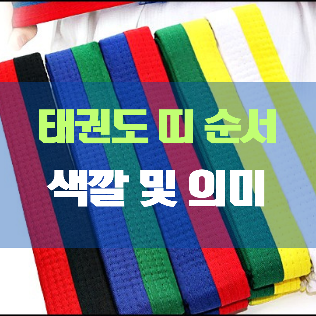 태권도 띠 순서, 색깔 그리고 그 의미, 초보 부모를 위한 가이드
