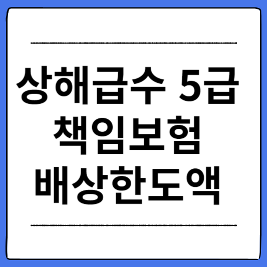 상해급수-5급-책임보험-배상한도액