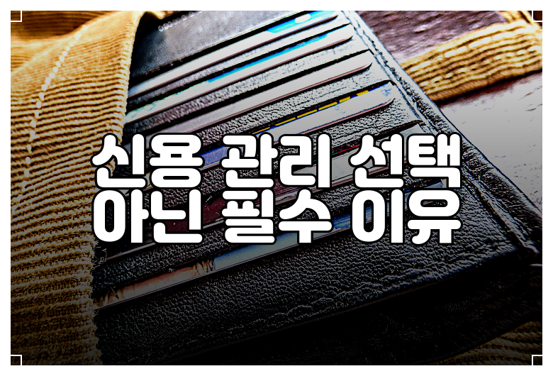 신용 관리 선택 아닌 필수 이유