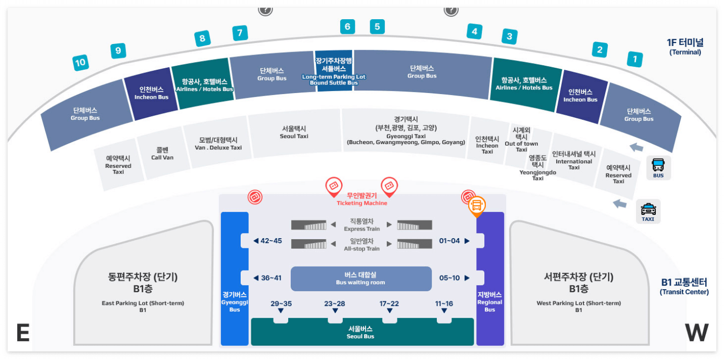 교통센터 지하 1층 승차장