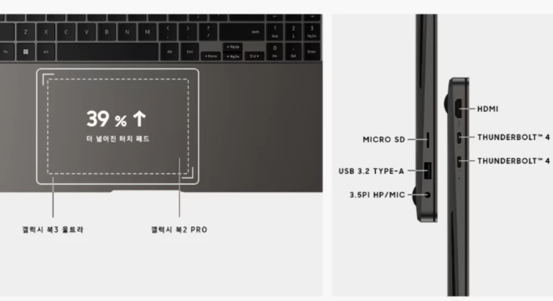 갤럭시 북 3 울트라 터치패드