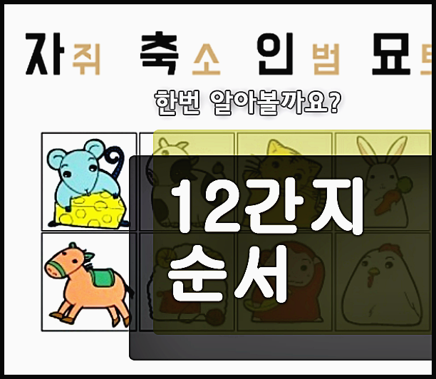  자축인묘 진사오미 신유술해 의미 한자 뜻?!