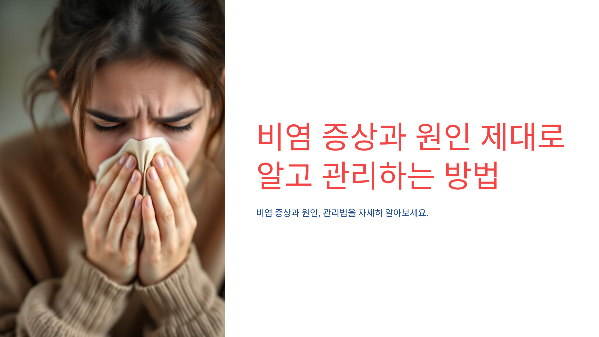 비염 증상과 원인 제대로 알고 관리하는 방법