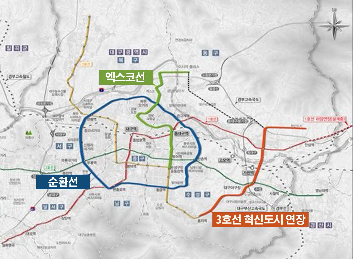 2016년~2025년-도시철도망-구축계획-노선안