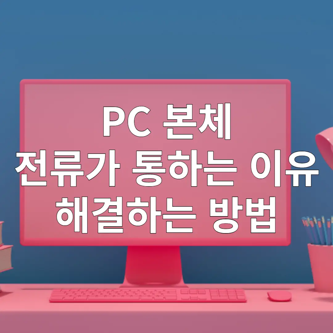 PC 본체에 전기가 통할 때 해결하는 방법