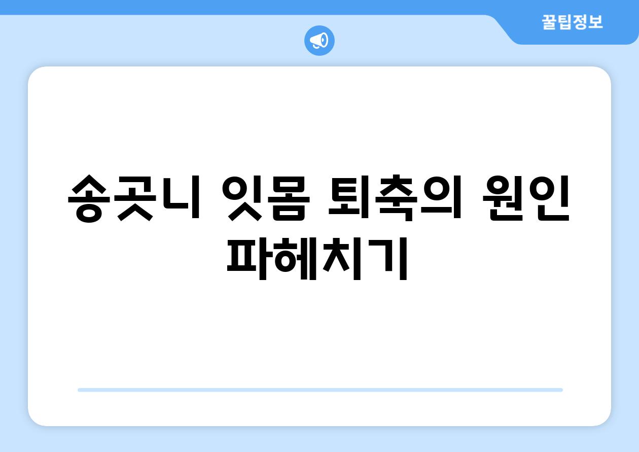 송곳니 잇몸 퇴축의 원인 파헤치기