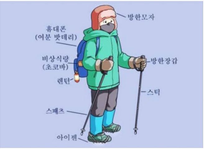  겨울산행 준비물