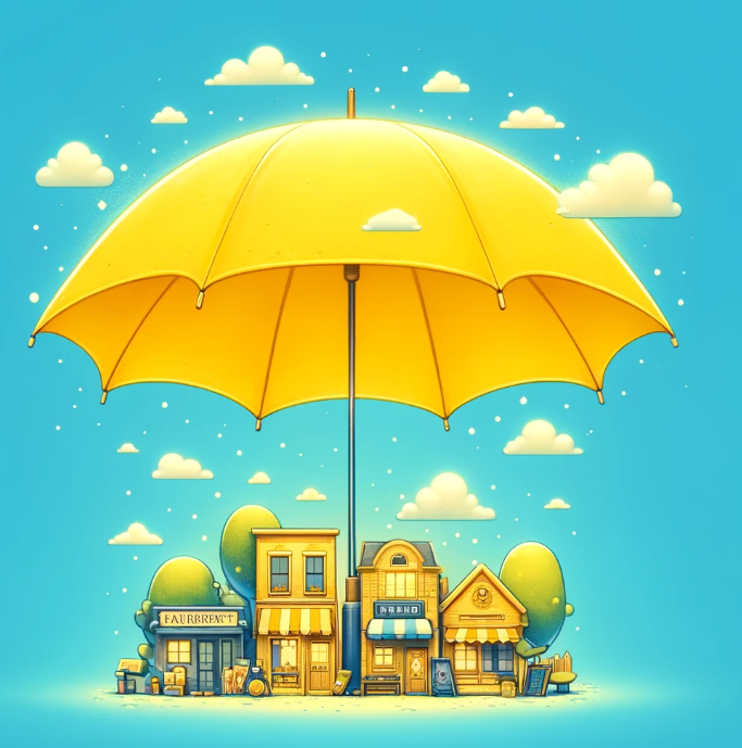 yellow umbrella