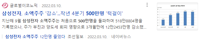 삼성전자 소액주주 500만명 이상 뉴스