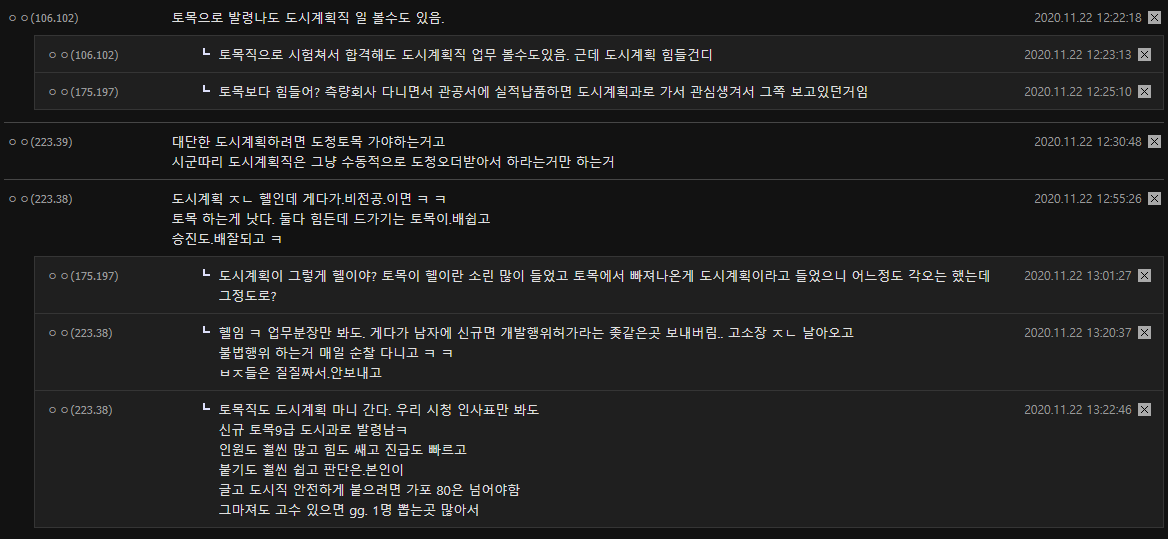  도시계획직 공무원 현실 알아보자(전망 취업 채용)