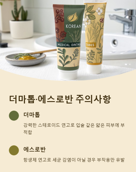 더마톱 에스로반 주의사항