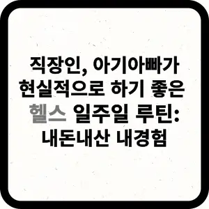 직장인, 아기아빠가 현실적으로 하기 좋은 헬스 일주일 루틴: 내돈내산 내경험