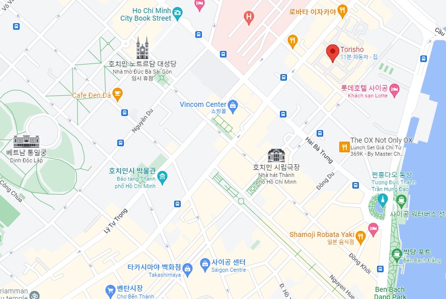 호치민 1군 레탄톤 이자까야 Torisho 위치