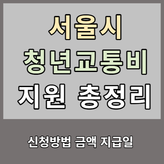 서울시 청년 교통비 지원