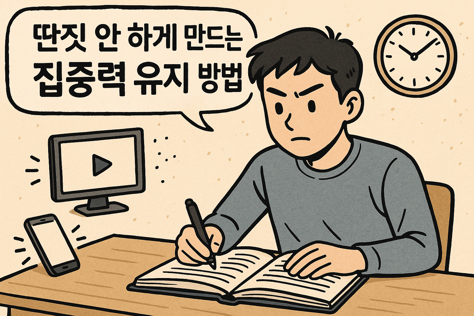 딴짓 안 하게 만드는 집중력 유지 방법