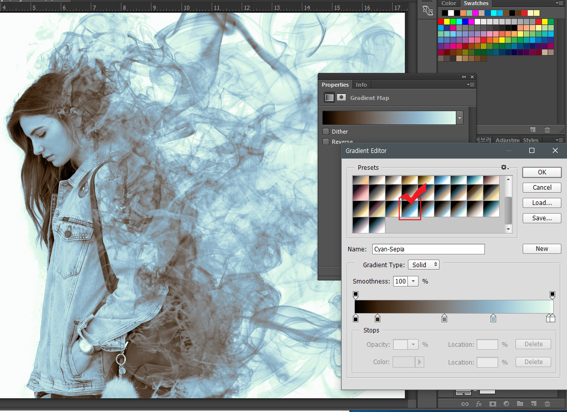 포토샵 연기효과