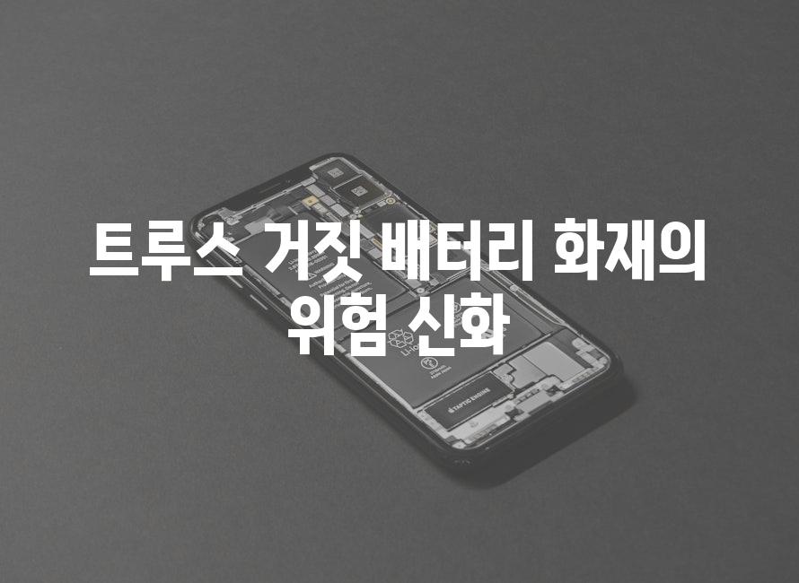 트루스? 거짓? 배터리 화재의 위험 신화