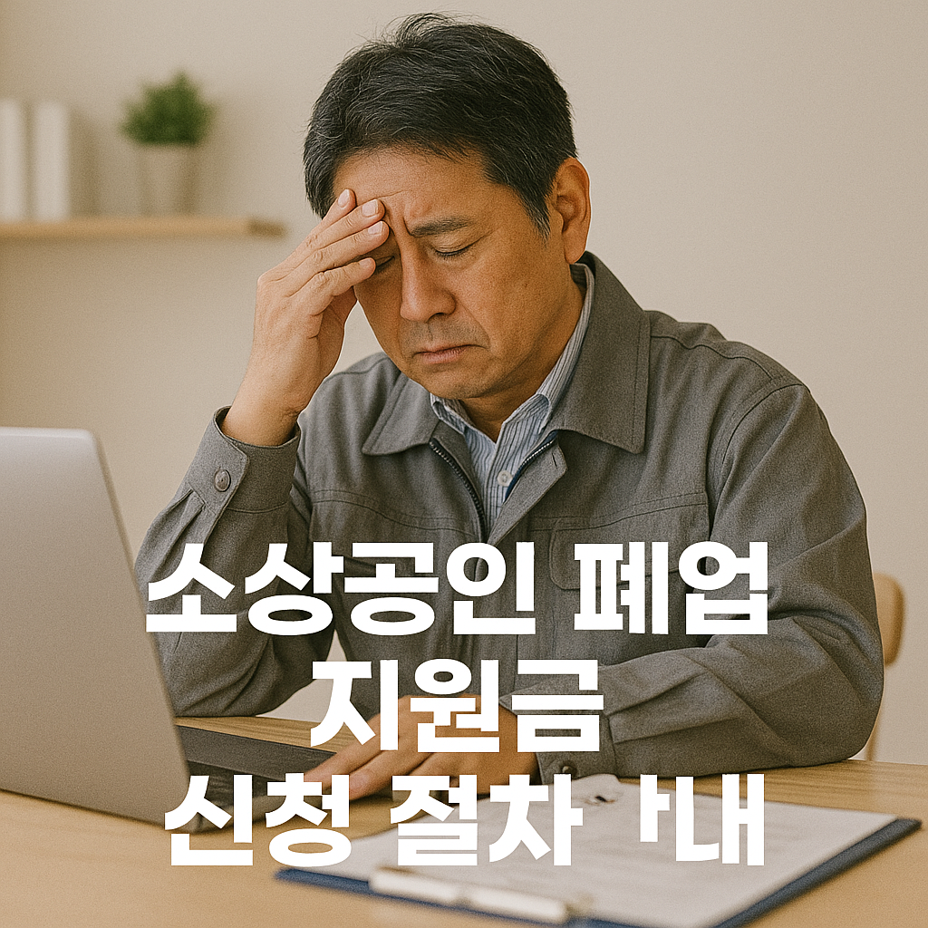 소상공인 폐업 지원금 신청 절차 안내 이미지