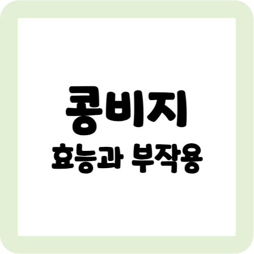 콩비지의 효능과 부작용