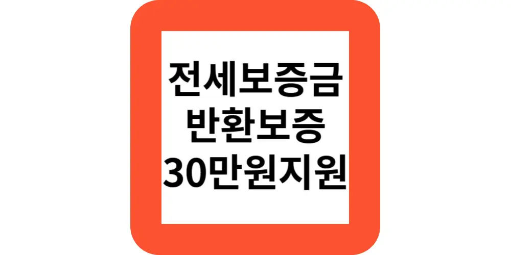  청년 전세보증금반환보증 보증료 30만원지원,신청(전문가)