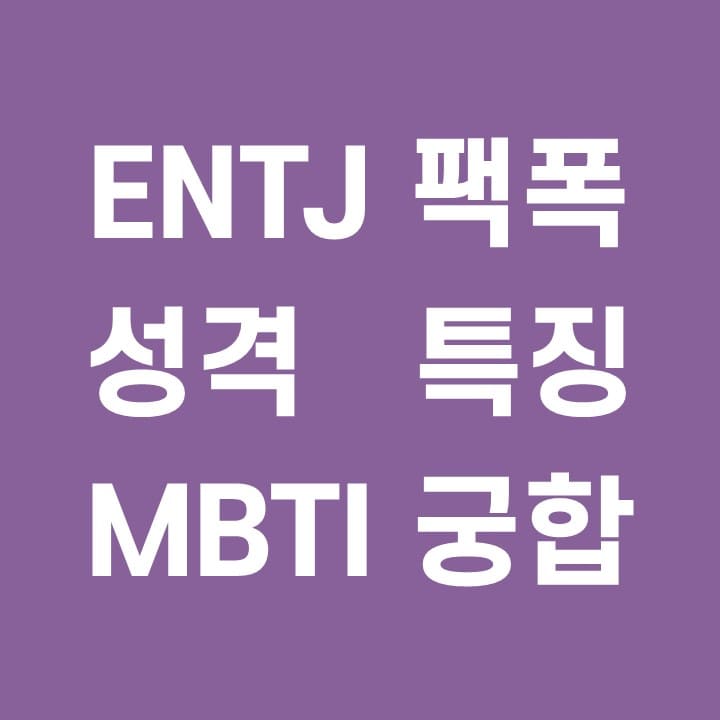 ENTJ-팩폭-성격-특징-설명