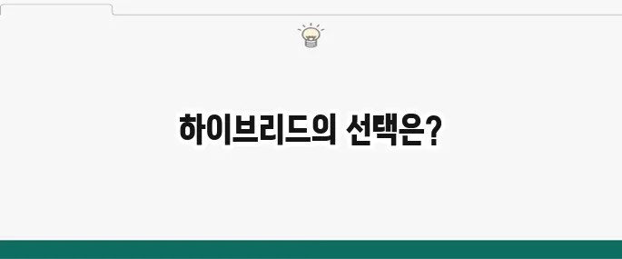 하이브리드 차량의 장점과 단점을 면밀히 비교 분석해보았습니다.
