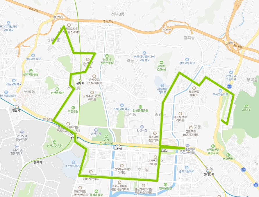  [일반]안산 63번 버스 노선 정보 : 선부동, 초지역, 신안산대학교, 중앙역, 서울예술대학교