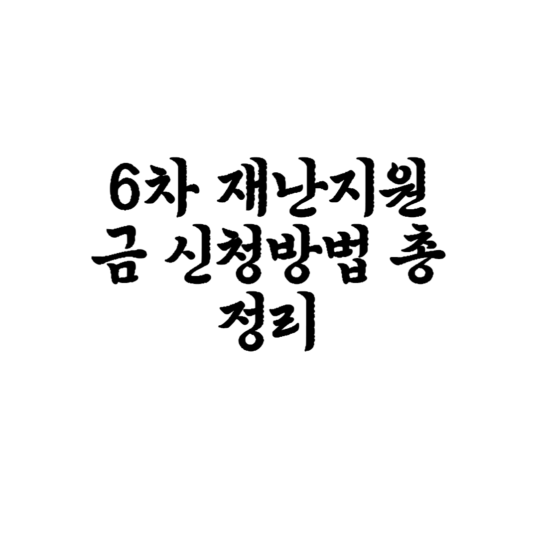  6차재난지원금 신청기간 및 신청대상