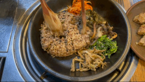 인천 송도 한식 자연으로 - 항아리 돌솥 비빔밥 영상