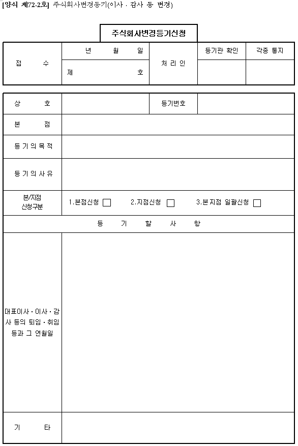 주식회사변경등기양식-전면