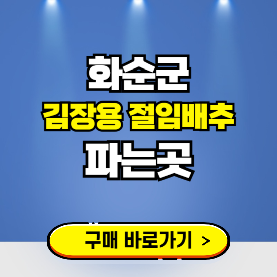 화순군 절임배추 사전예약 구입하는곳 ❘ 김장배추 파는곳 가격보기