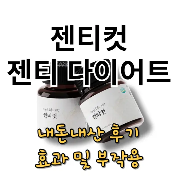 젠티컷 내돈내산 후기, 젠티 다이어트 효과 및 부작용