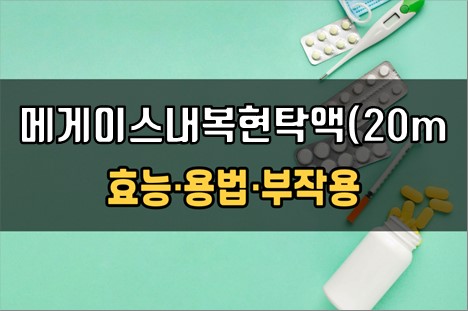  메게이스내복현탁액(20mL) 복용 전 체크사항 3가지! 효능·효과, 복용법, 주의사항(부작용)