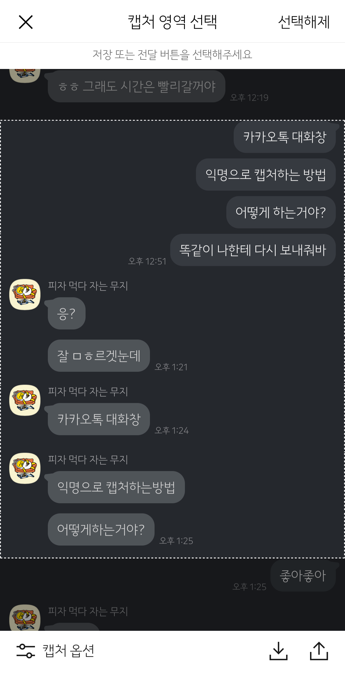 카톡캡처방법