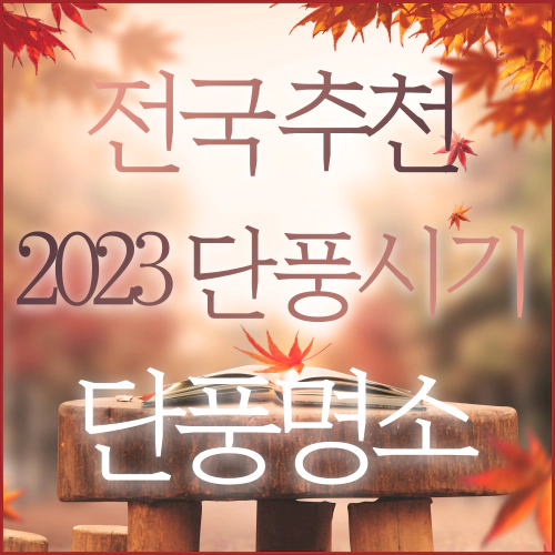 2023년 단풍시기 전국추천 단풍명소