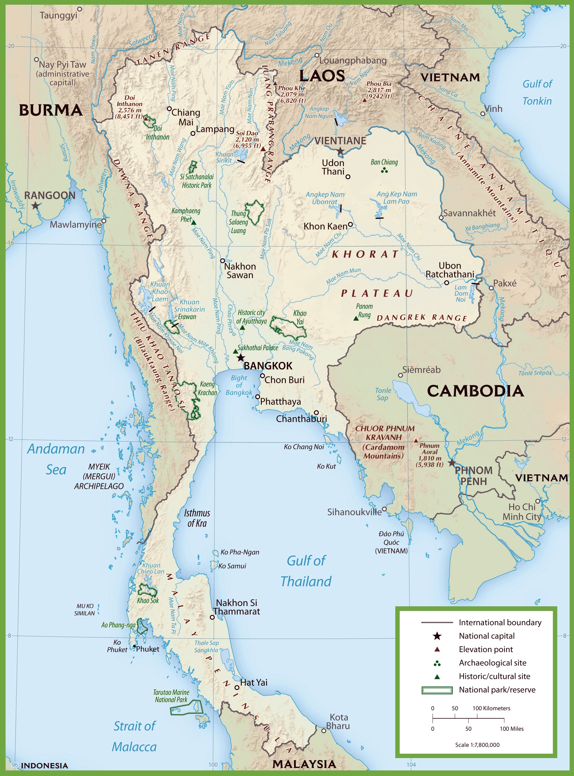 태국 국립공원 지도