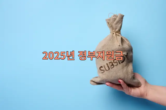 2025년 소상공인 지원금 관련 이미지