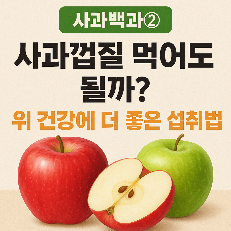 사과껍질 먹어도 될까? 위 건강에 더 좋은 섭취법 – 사과백과② 썸네일