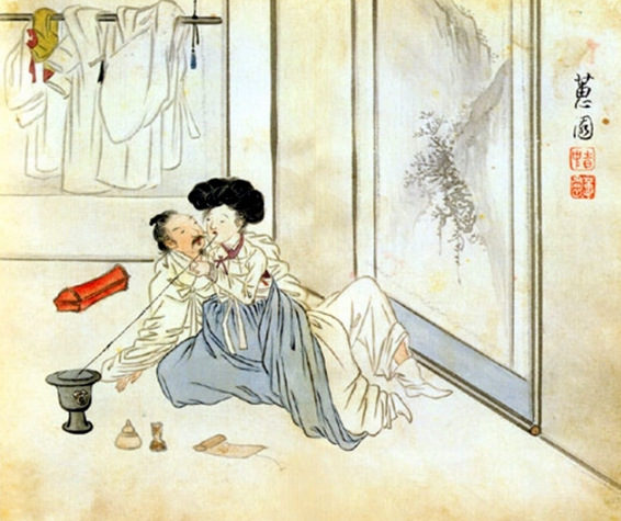 혜원 신윤복 여속도 &quot;건곤일회도(乾坤一會圖)&quot;의 작품 개요 및 철학적 배경과 미술사적 중요성 살펴 보기