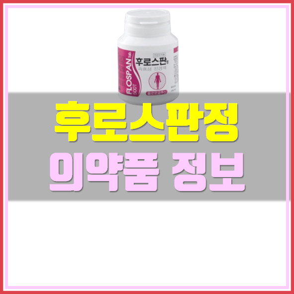 후로스판디정 진경제 효능 부작용