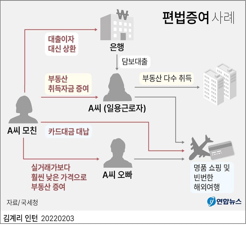  부유층 자녀들 ‘부모찬스’ 이용 변칙적 탈루행위 벌여