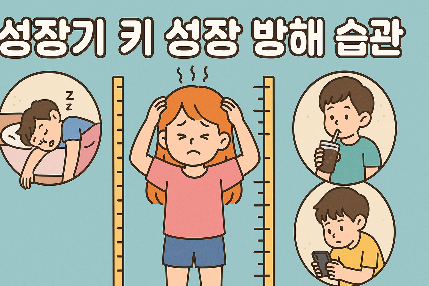 성장기 키 성장 방해 습관