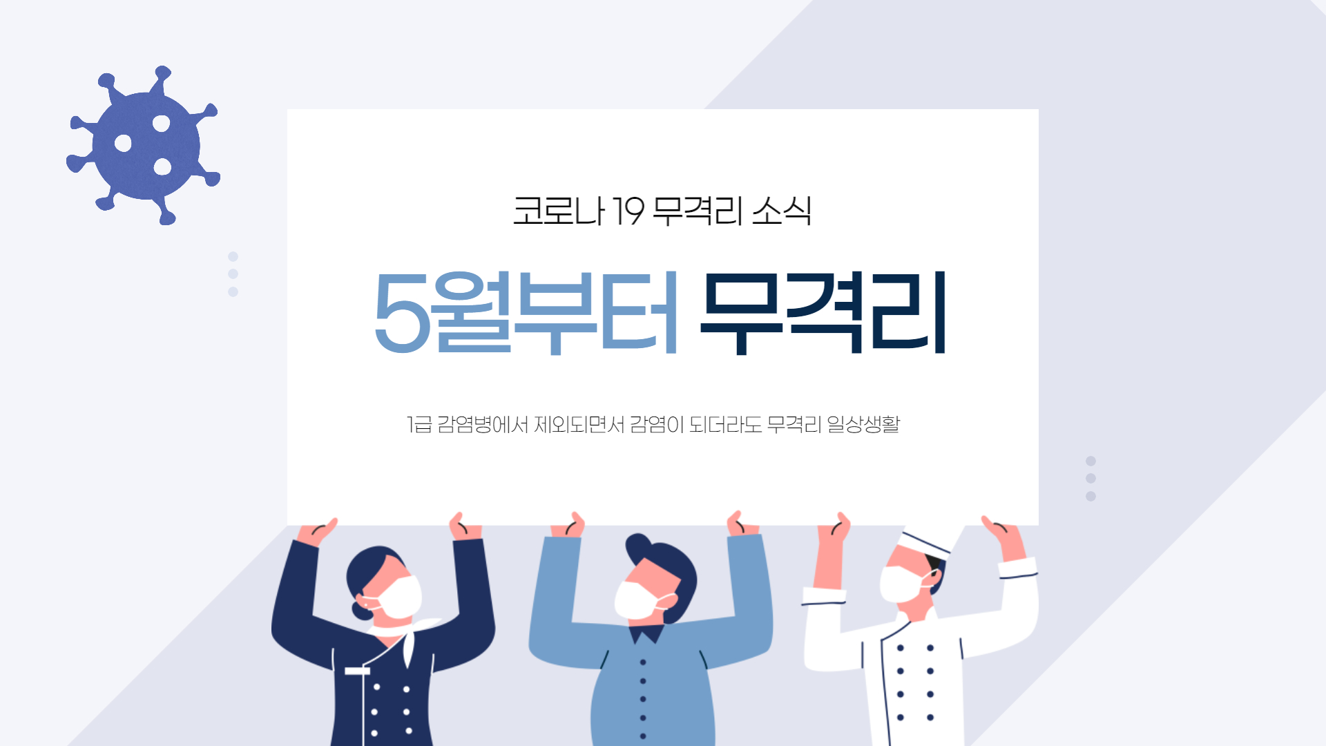  코로나19 5월 부터 격리안한다, 치료비도 환자 부담